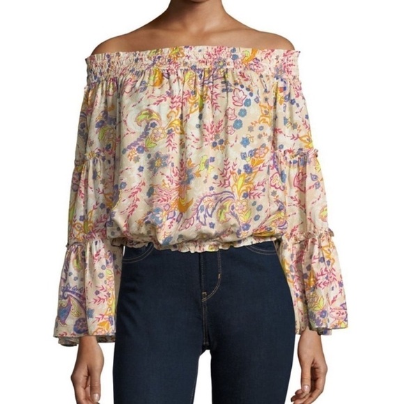 NWOT Free People Free Spirit off the shoulder top M - Picture 3 of 8